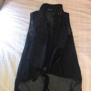 Wet Seal Sheer Black Tank